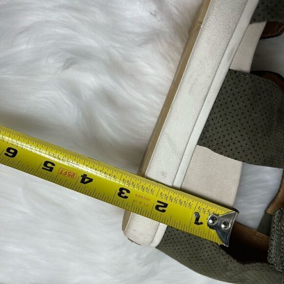 Dr Scholl’s  Sheena olive green Wedge ankle strap sandals size 8.5 - Picture 6 of 10